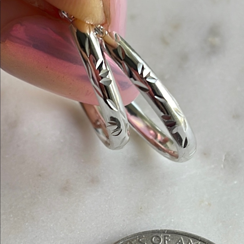 Elegant Silver Hoop Earrings